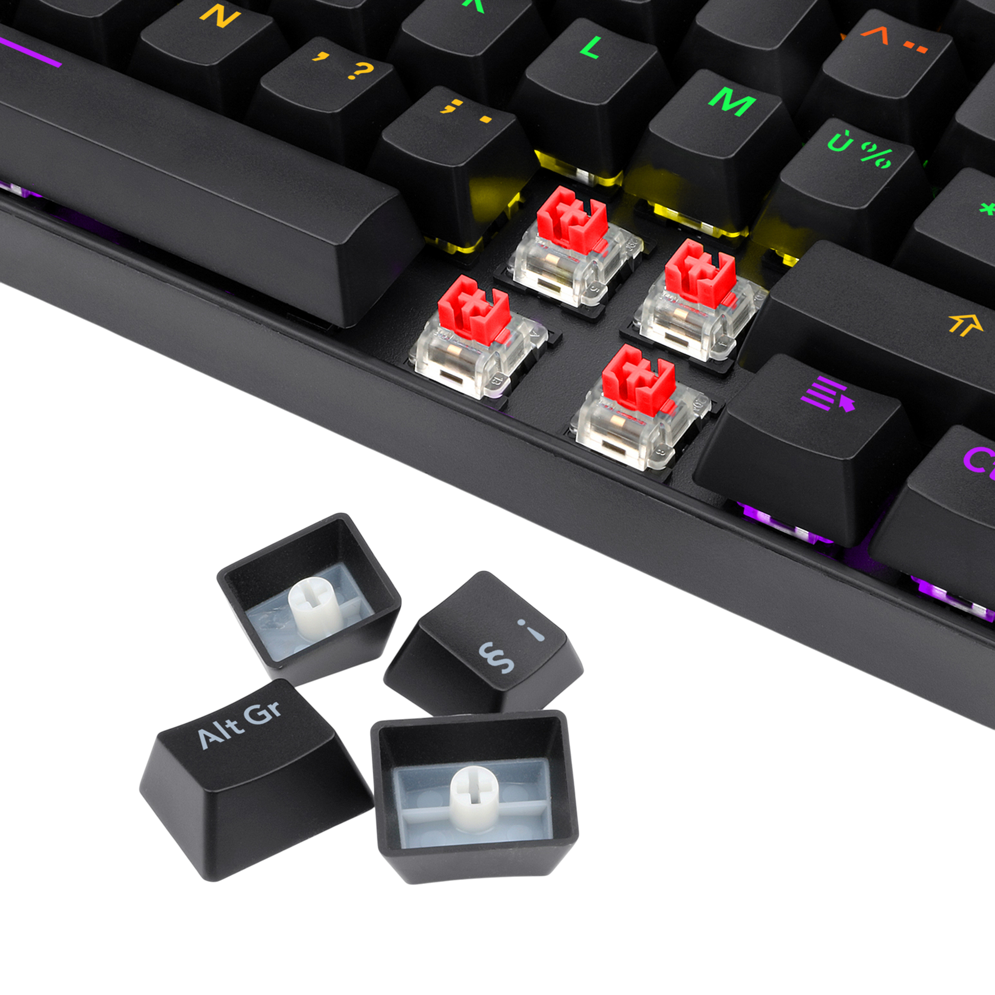 Redragon K552-KR-FR Rainbow Backlight TKL Mechanical Gaming Keyboard