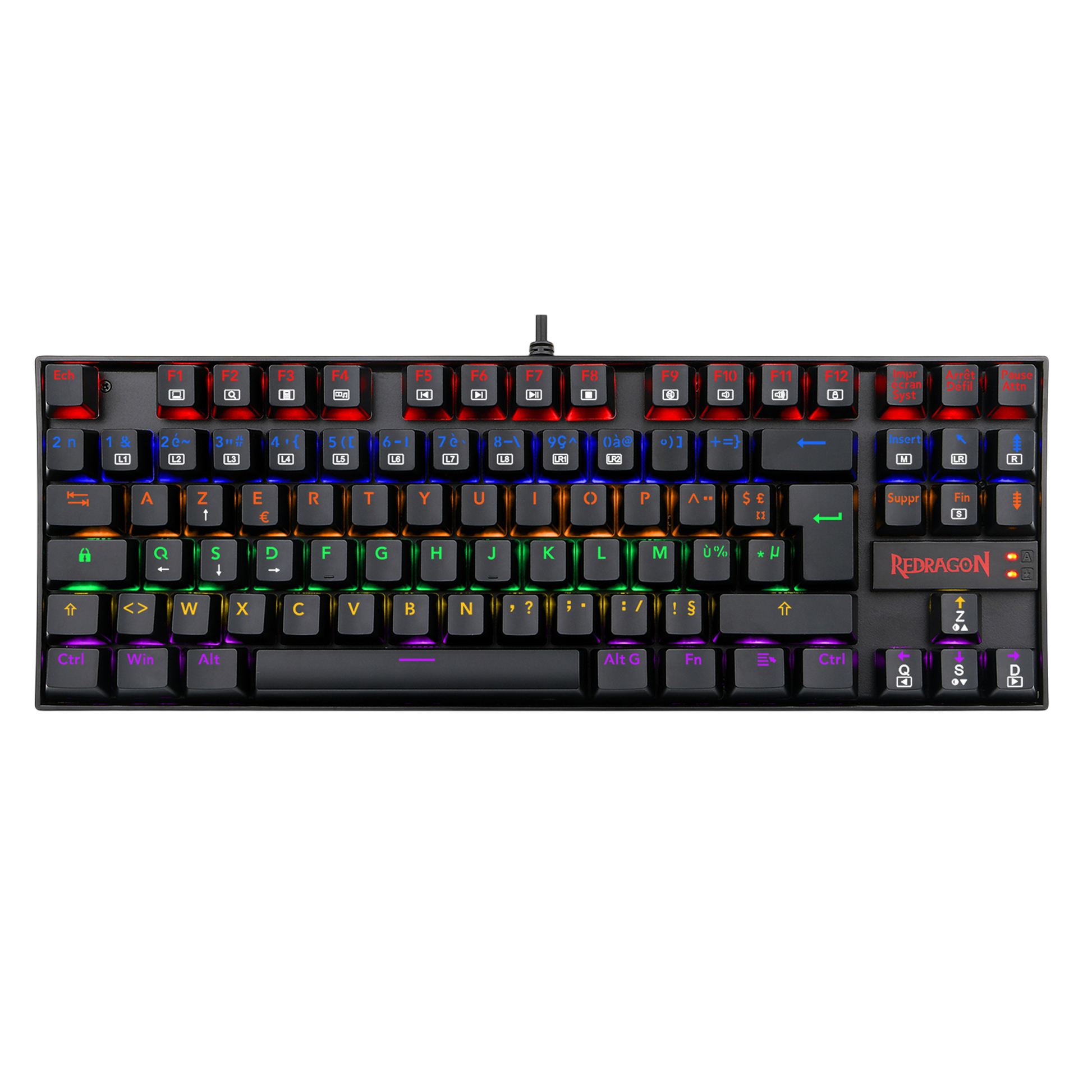 Redragon K552-KR-FR Rainbow Backlight TKL Mechanical Gaming Keyboard