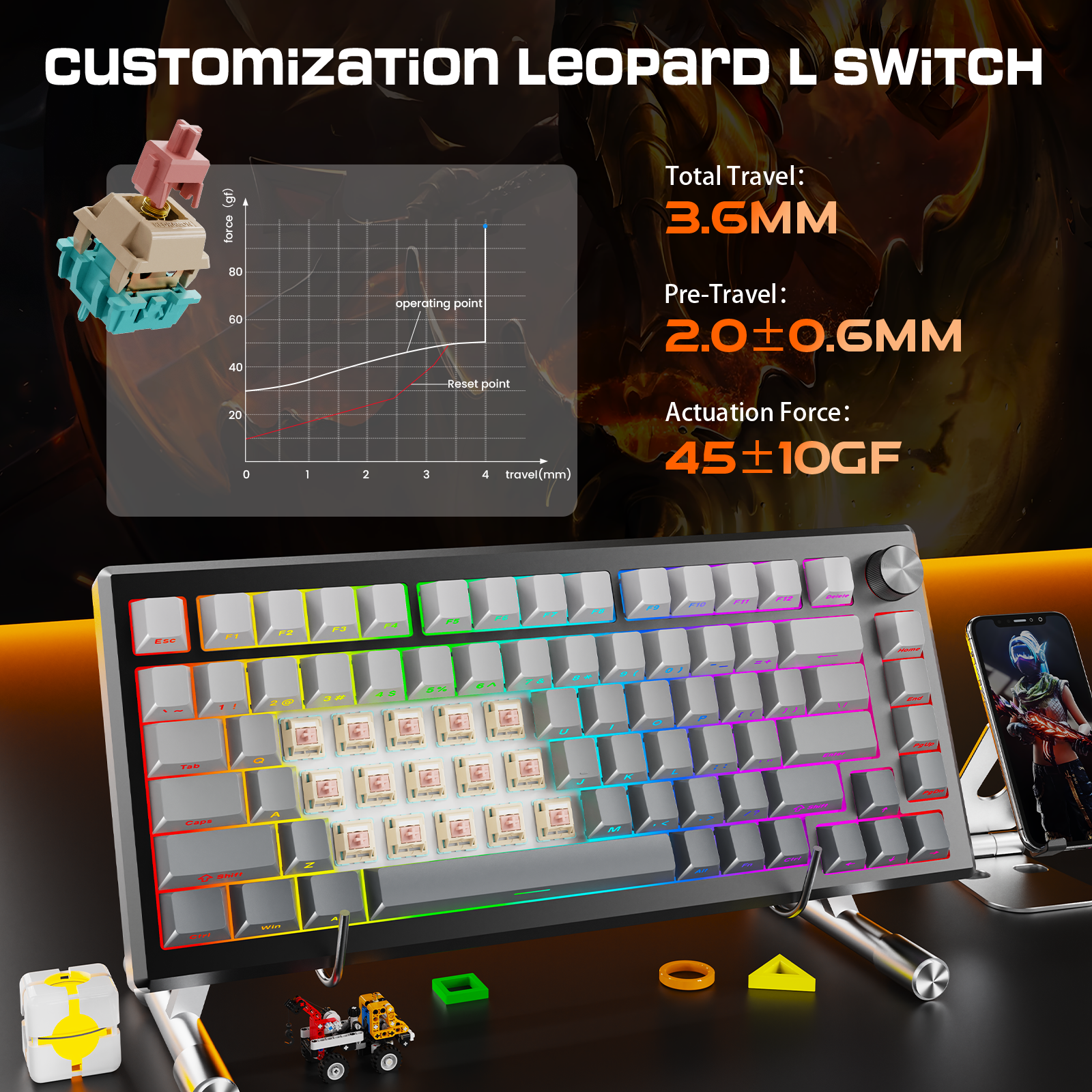 Redragon K732SP-RGB-PRO RGB Pudding Keycaps