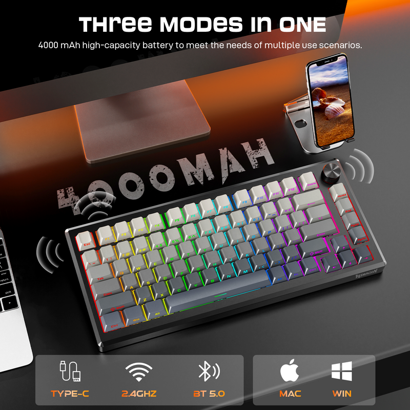Redragon K732SP-RGB-PRO Gaming Keyboard With Metal Control Knob