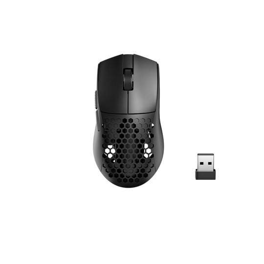 Redragon M725-Lit Tri-Mode Black Gaming Mouse with Honeycomb Design and USB Receiver