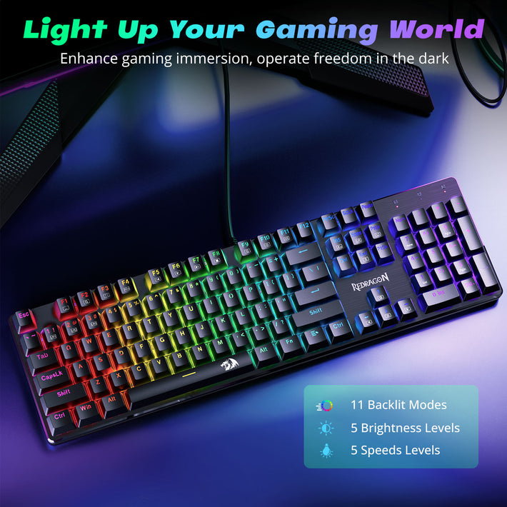 Redragon K671 104-Key Rainbow Backlight Mechanical keyboard