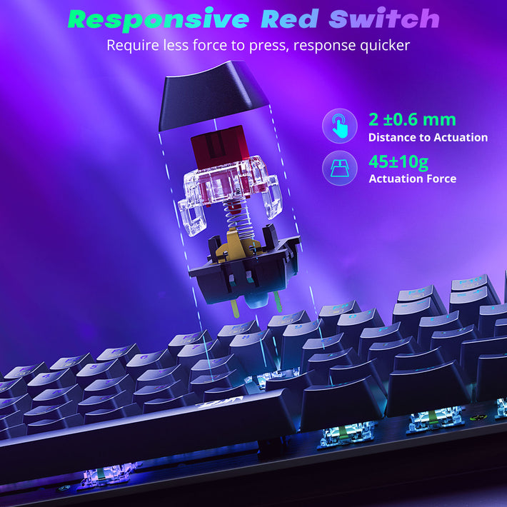 Redragon K671 104-Key Rainbow Backlight Mechanical keyboard