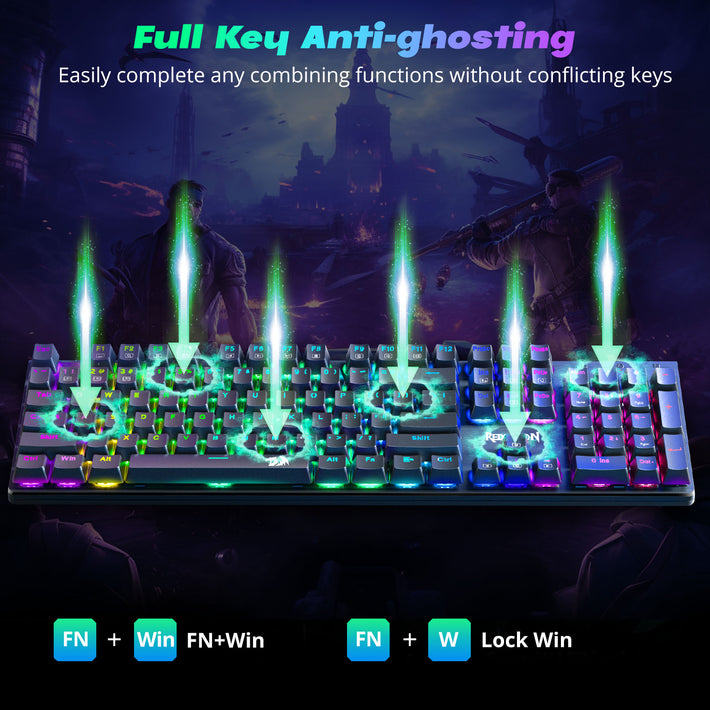 Redragon K671 104-Key Rainbow Backlight Mechanical keyboard