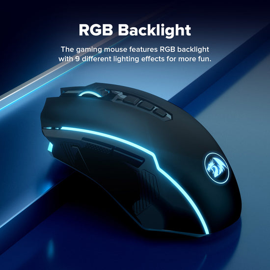 Ergonomic M910 Gaming Mice with 5 DPI Levels & RGB Backlight- Black ...