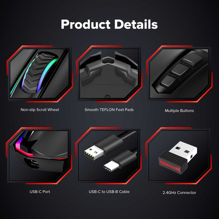 Redragon M910-KS RANGER LITE Wireless Gaming Mice