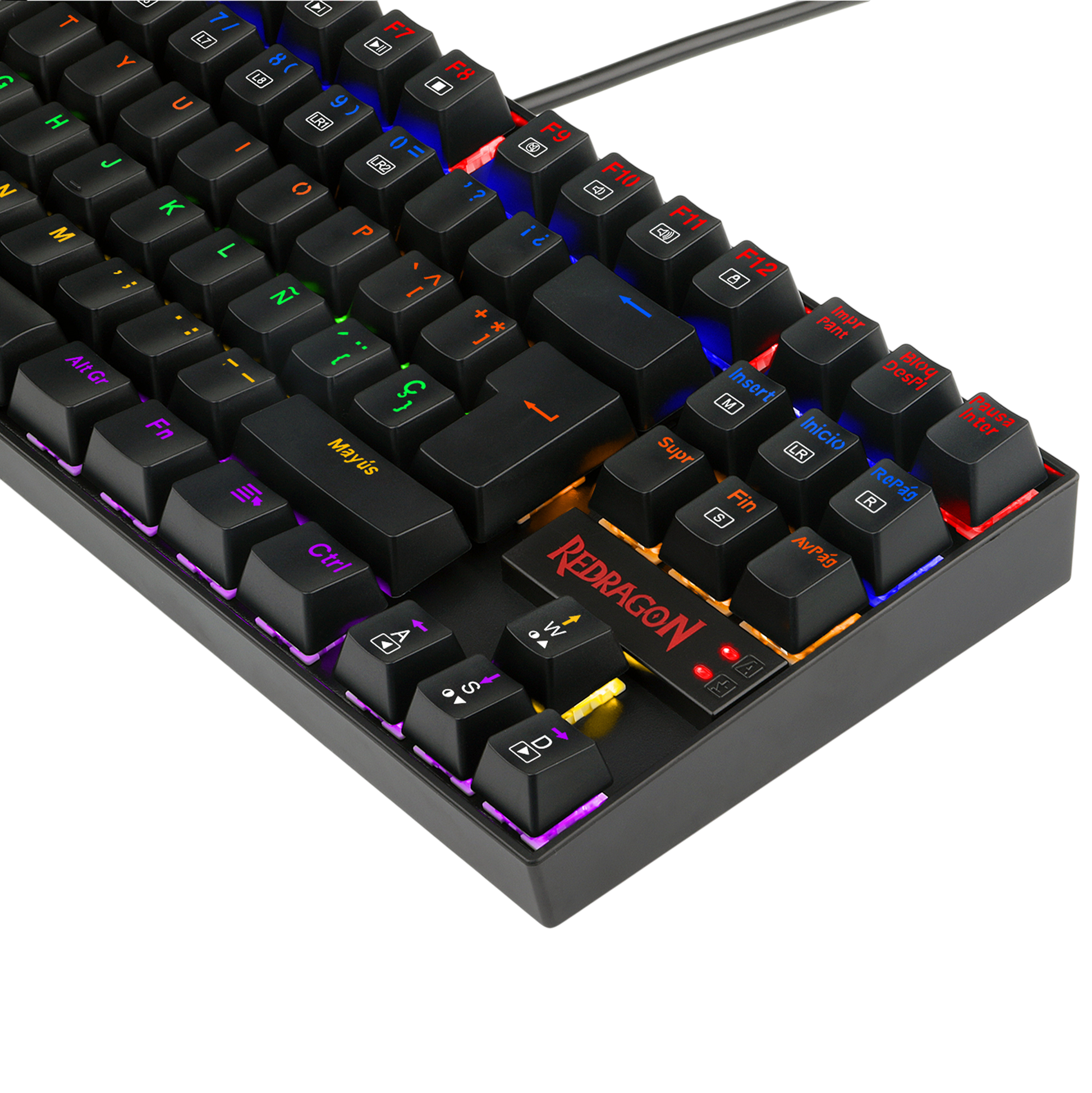 Redragon K552-KR-ES Rainbow Backlight TKL Mechanical Gaming Keyboard