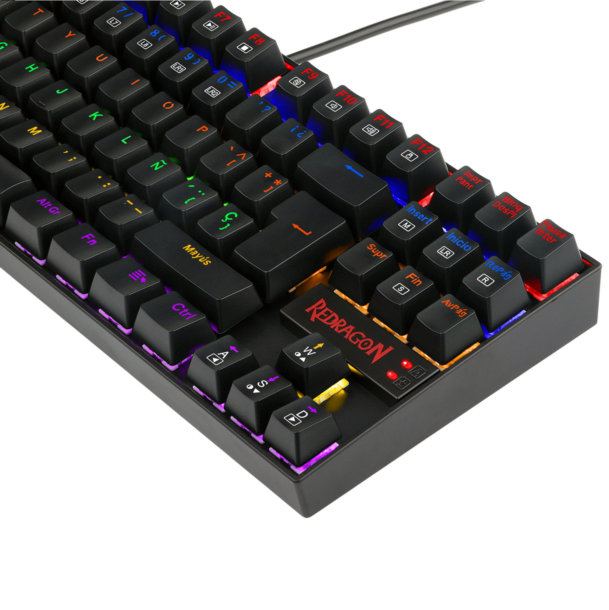 Redragon K552-KR-ES Rainbow Backlight TKL Mechanical Gaming Keyboard