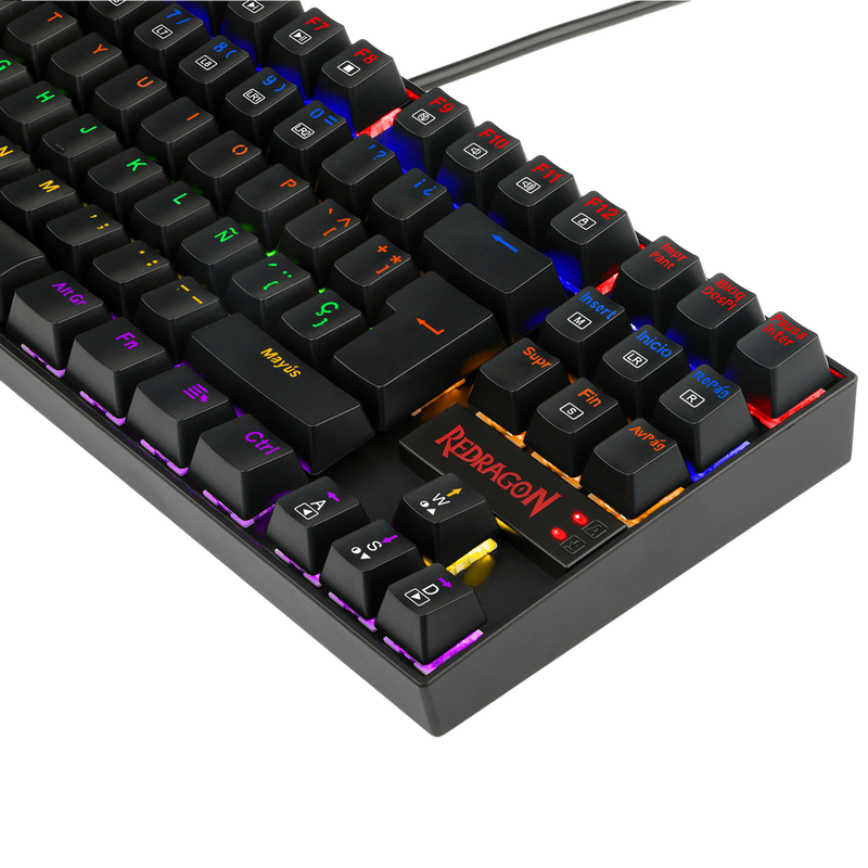 Redragon K552-KR-ES Rainbow Backlight TKL Mechanical Gaming Keyboard