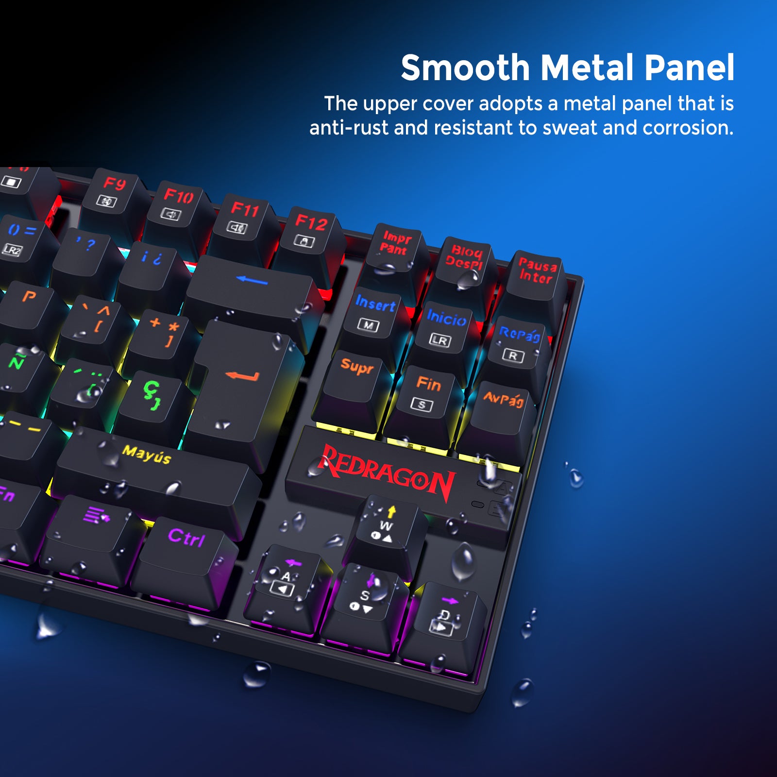 Redragon K552-KR-ES Rainbow Backlight TKL Mechanical Gaming Keyboard