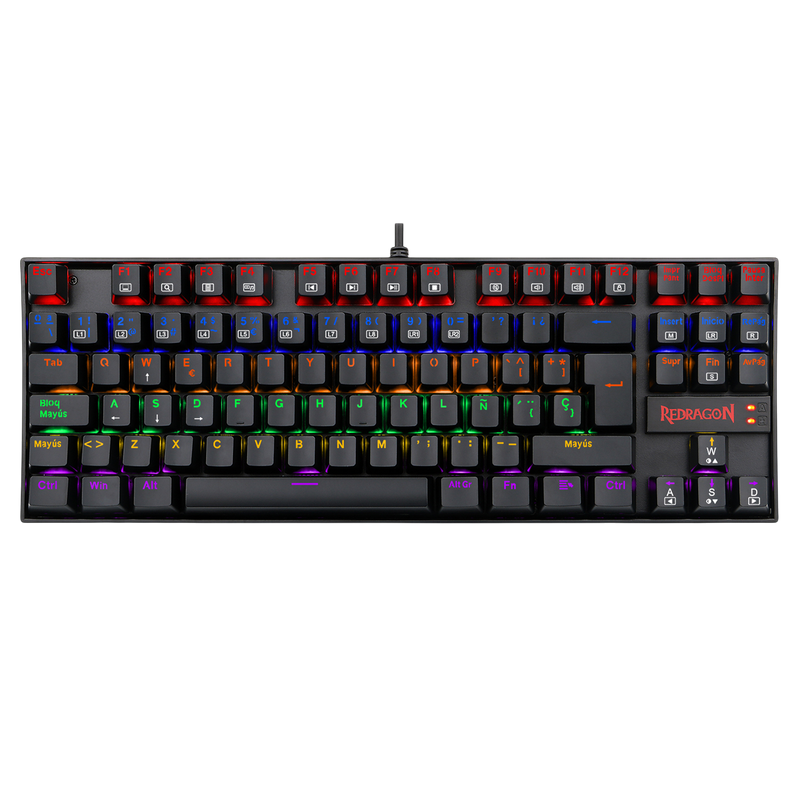 Redragon K552-KR-ES Rainbow Backlight TKL Mechanical Gaming Keyboard