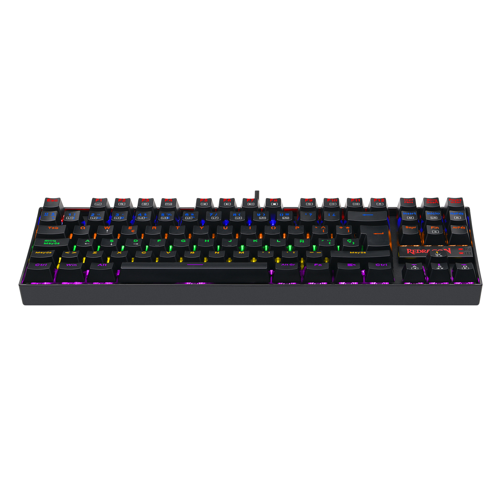Redragon K552-KR-ES Rainbow Backlight TKL Mechanical Gaming Keyboard