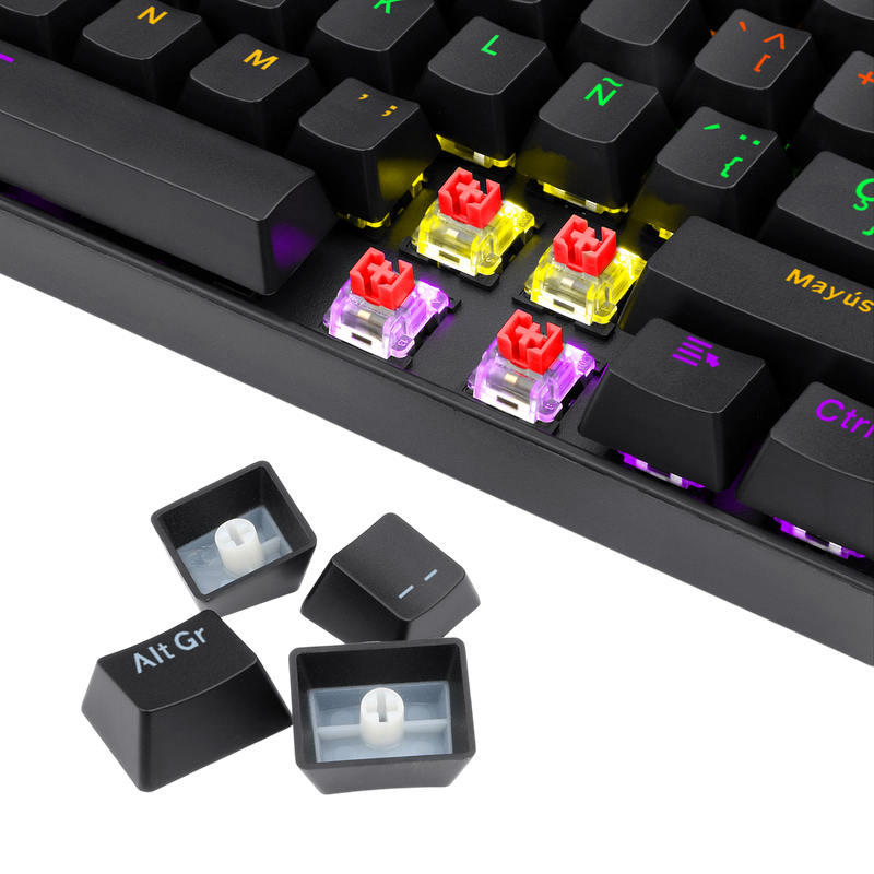 Redragon K552-KR-ES Rainbow Backlight TKL Mechanical Gaming Keyboard
