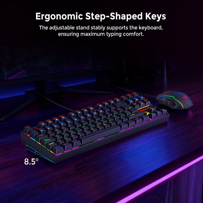 Redragon K552-KR-ES Rainbow Backlight TKL Mechanical Gaming Keyboard