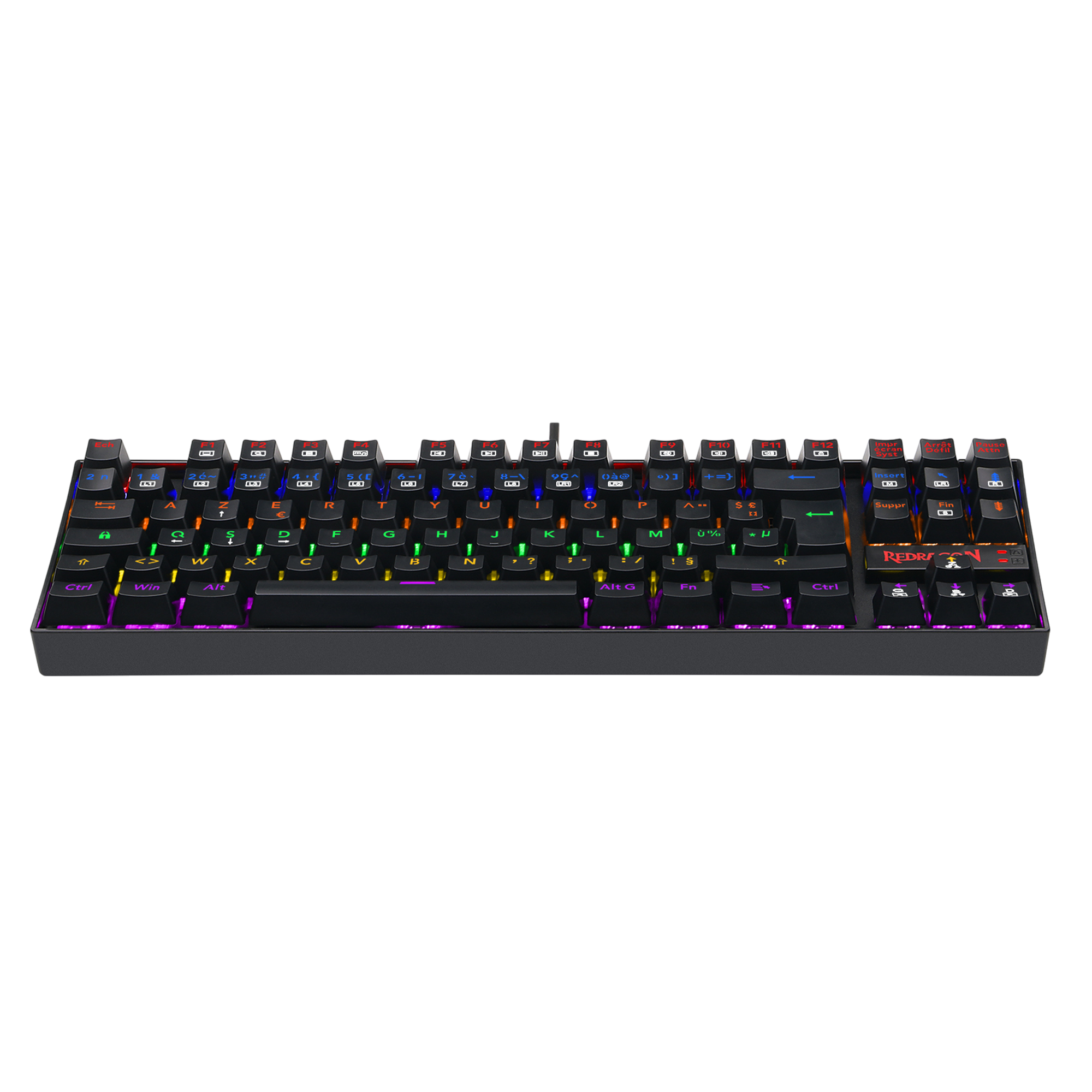 Redragon K552-KR-FR Rainbow Backlight TKL Mechanical Gaming Keyboard