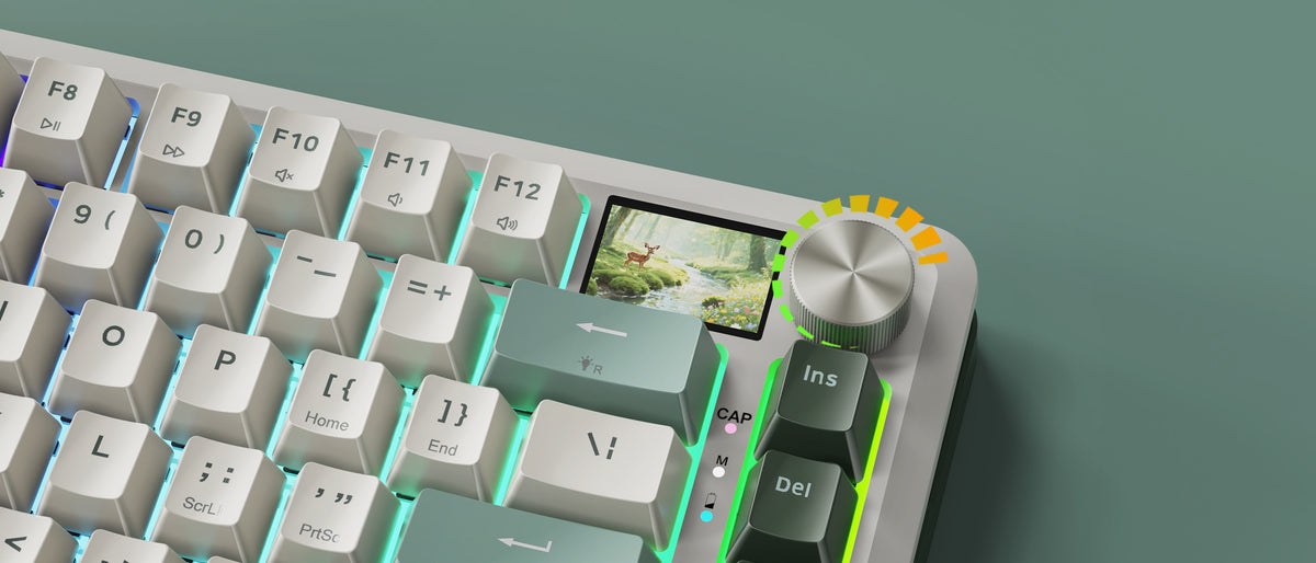 Redragon K708WLG-RGB-PRO Gaming Keyboard | TFT Display, Hot-Swappable