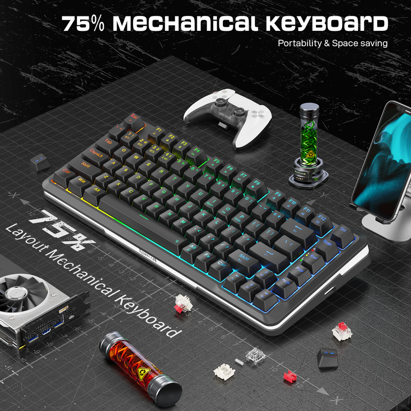 Redragon K713-RGB-PRO TKL Mechanical Keyboard