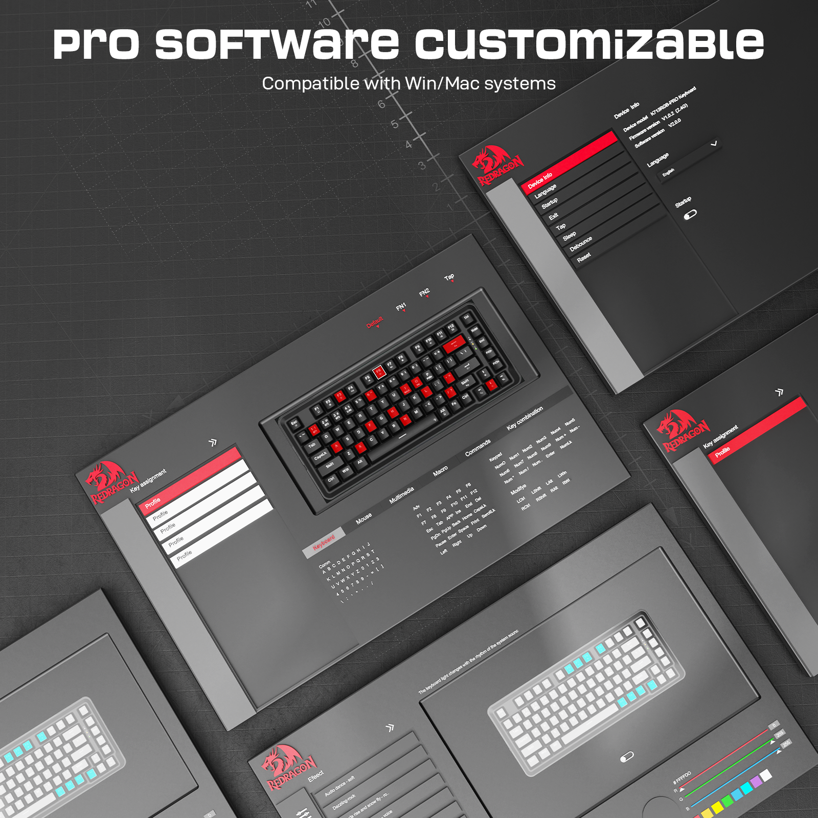 Redragon K713-RGB-PRO TKL Mechanical Keyboard