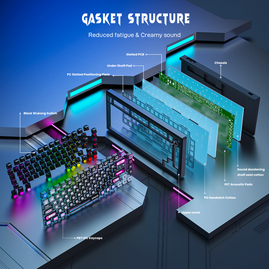 Redragon K732MC-RGB-PRO Gaming Keyboard On Desktop Setup