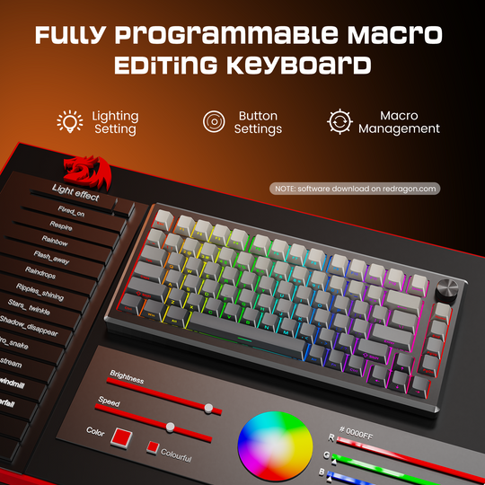 Redragon K732SP-RGB-PRO Gaming Keyboard On Desktop Setup