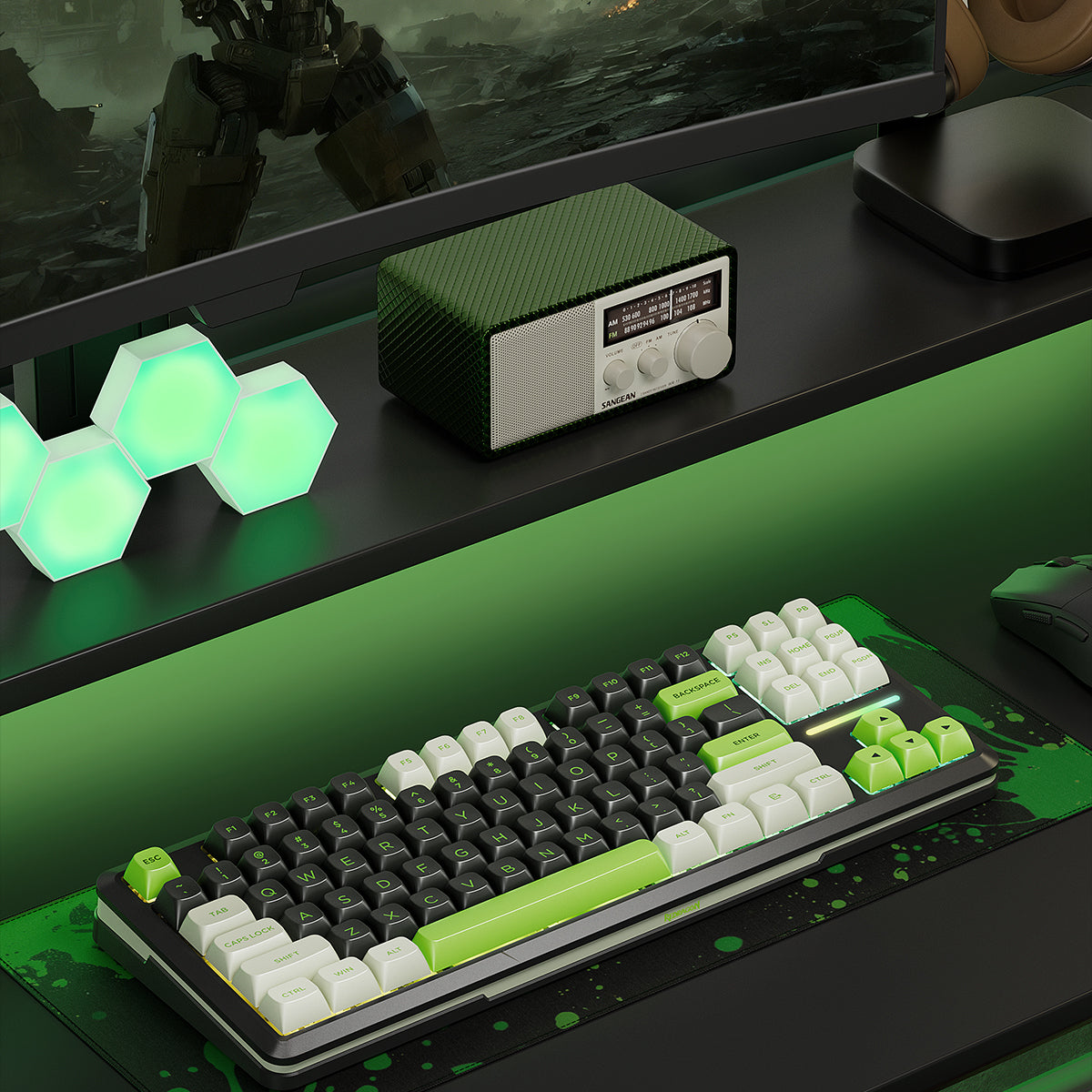 Redragon K734BWG-RGB-PRO TKL Mechanical Keyboard