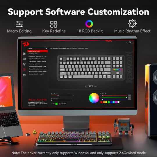 Redragon K734SP-RGB-PRO TKL Mechanical Keyboard