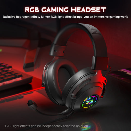 Redragon H389 Gaming Headset with RGB lighting