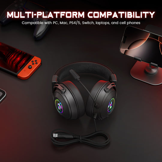 Redragon H389 Gaming Headset with RGB lighting