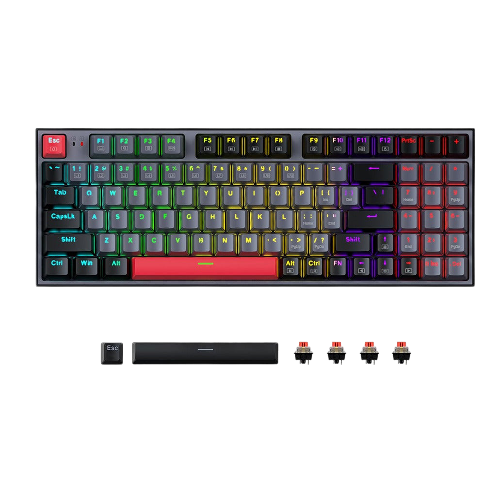 Redragon K636GLR-R 94-Key Mechanical Keyboard- 8 Gaming Modes