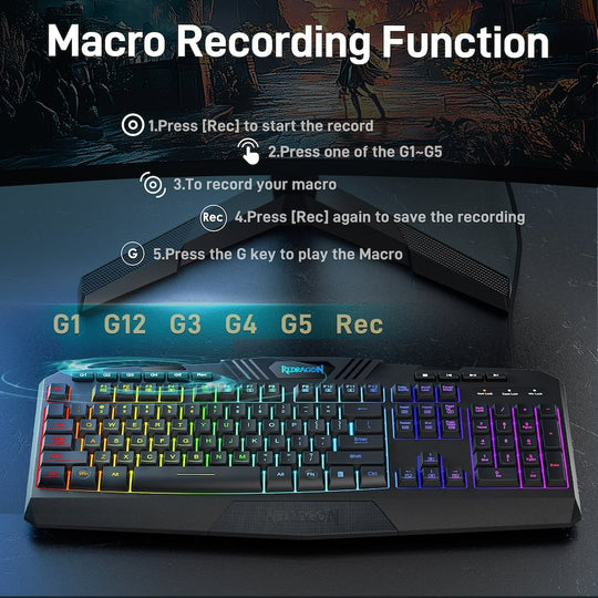 Redragon S101-4 Wired Keyboard & Mice Combo