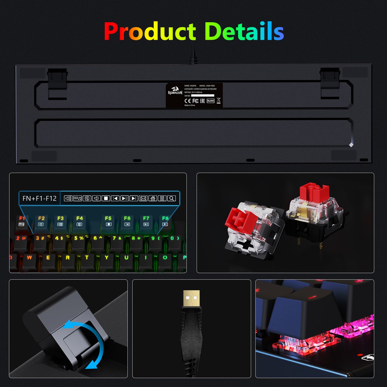 Redragon K565-RGB 104-Key Mechanical Gaming Keyboard