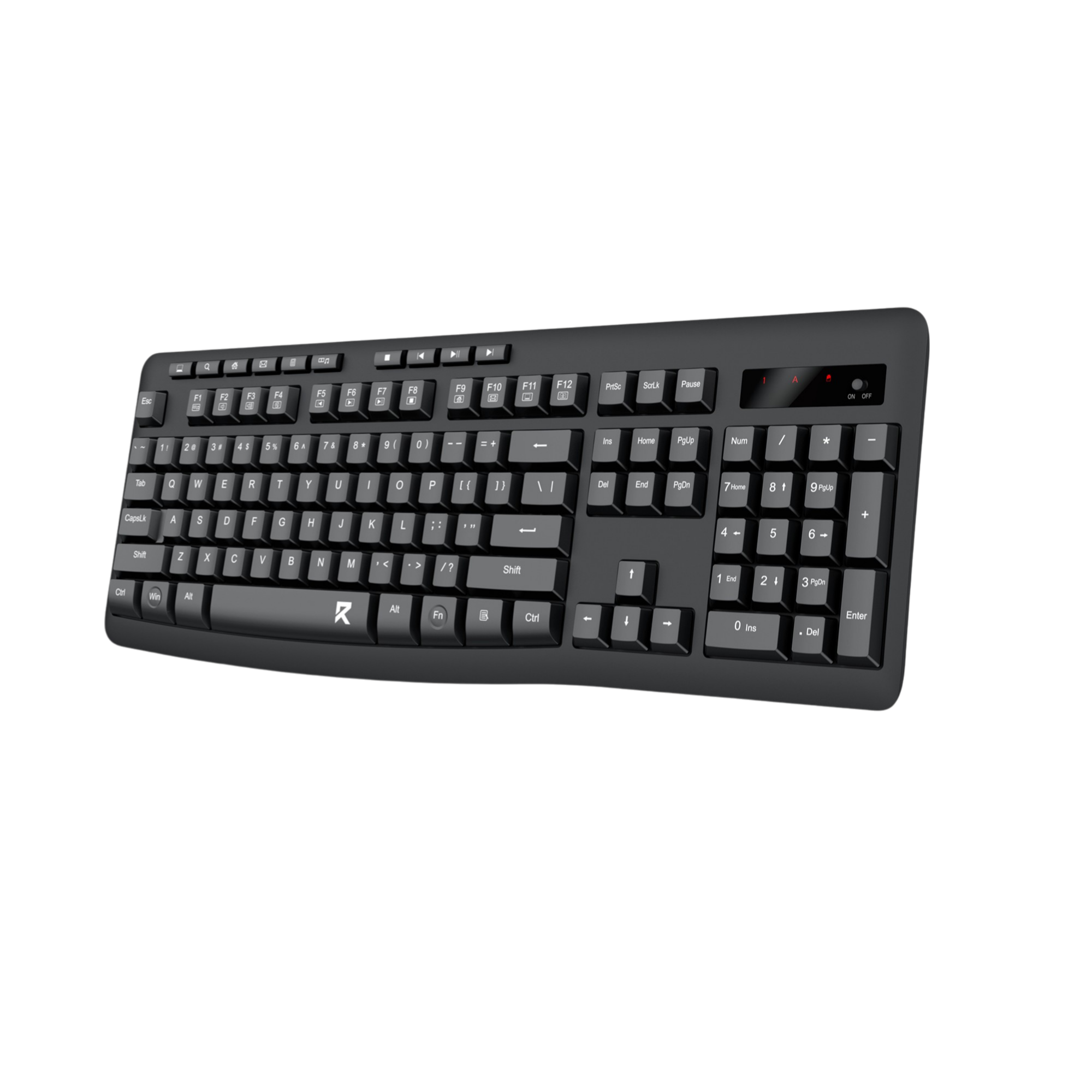 Redragon BK-7367 Rainbow Backlit Membrane Gaming Keyboard (Black)