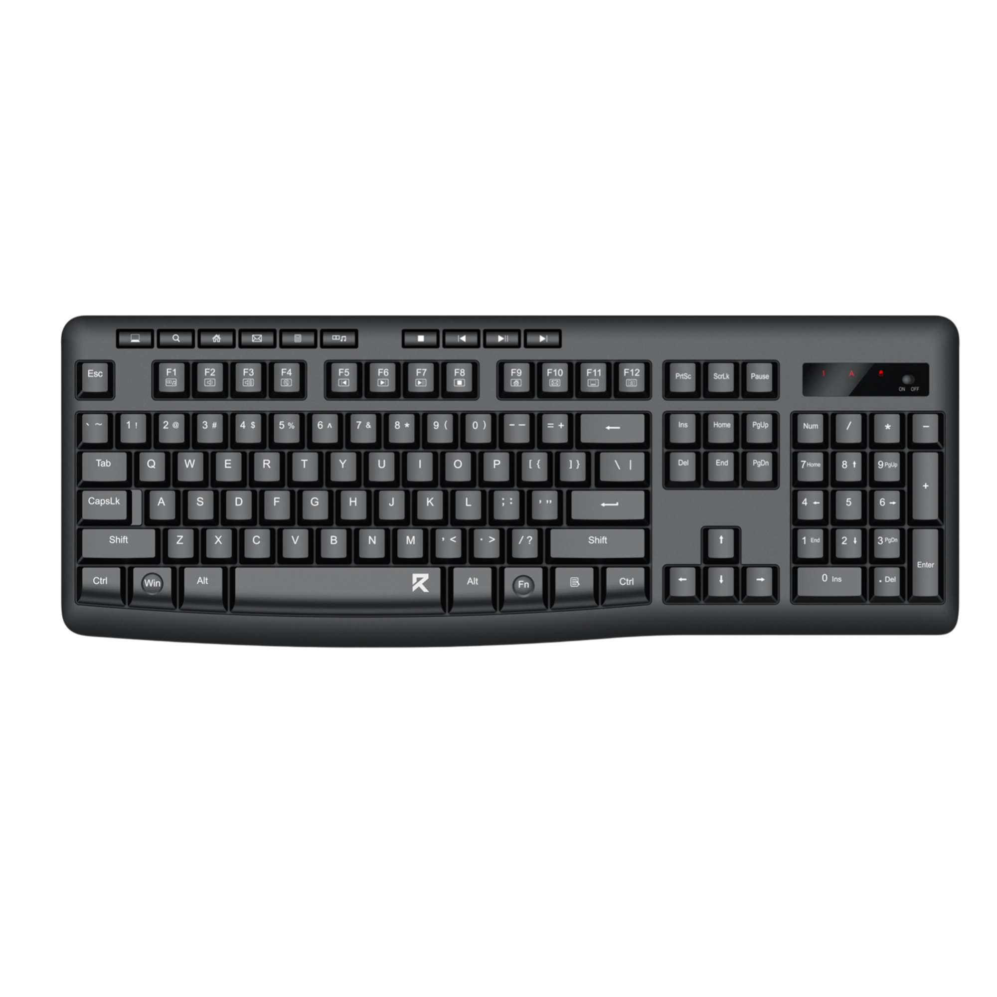 Redragon BK-7367 Rainbow Backlit Membrane Gaming Keyboard (Black)