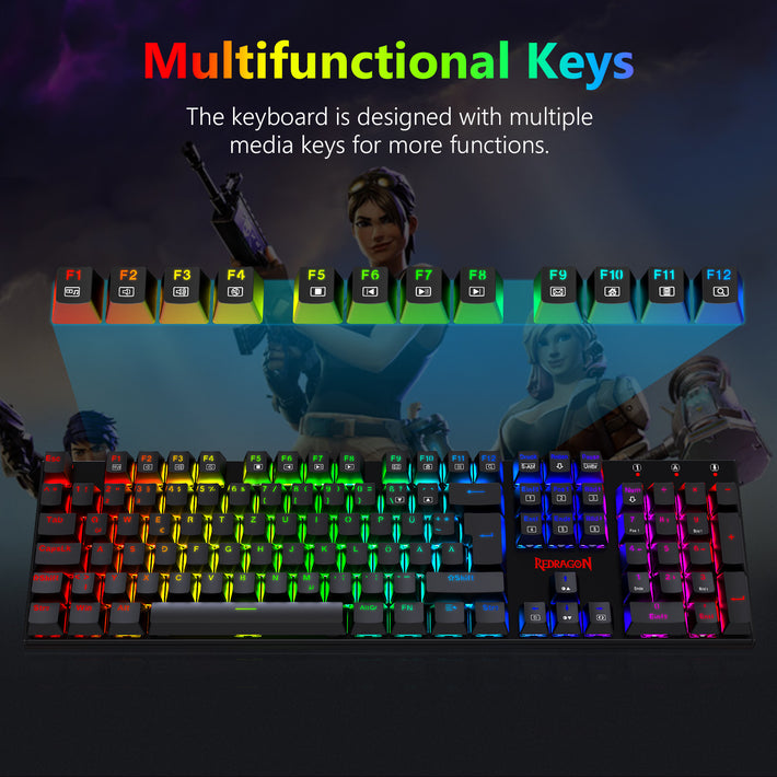 Redragon K565-RGB 105-Key RGB Mechanical Gaming Keyboard