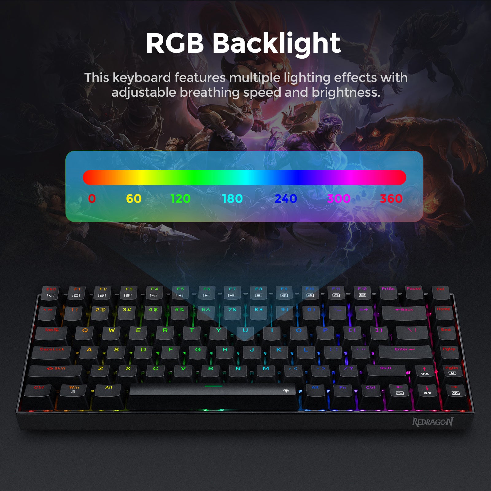 Redragon K629-RGB 75% Mechanical Gaming Keyboard