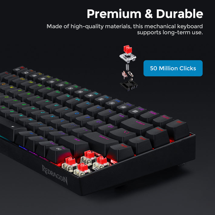 Redragon K629-RGB 75% Mechanical Gaming Keyboard