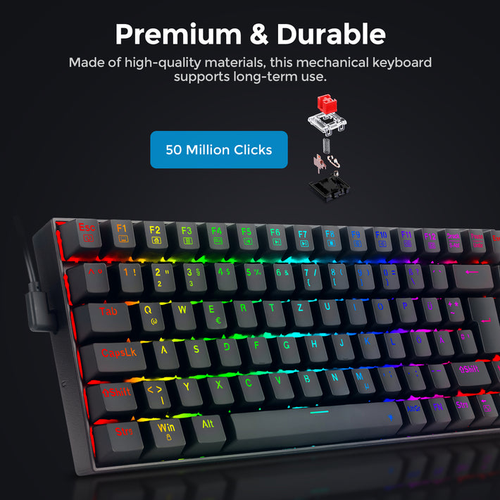 Redragon K629-RGB 84-Key RGB Mechanical Gaming Keyboard