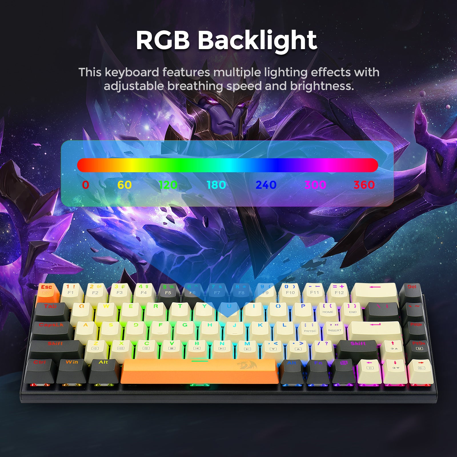 Redragon K633CGO-RGB 68-Key Mechanical Gaming Keyboard