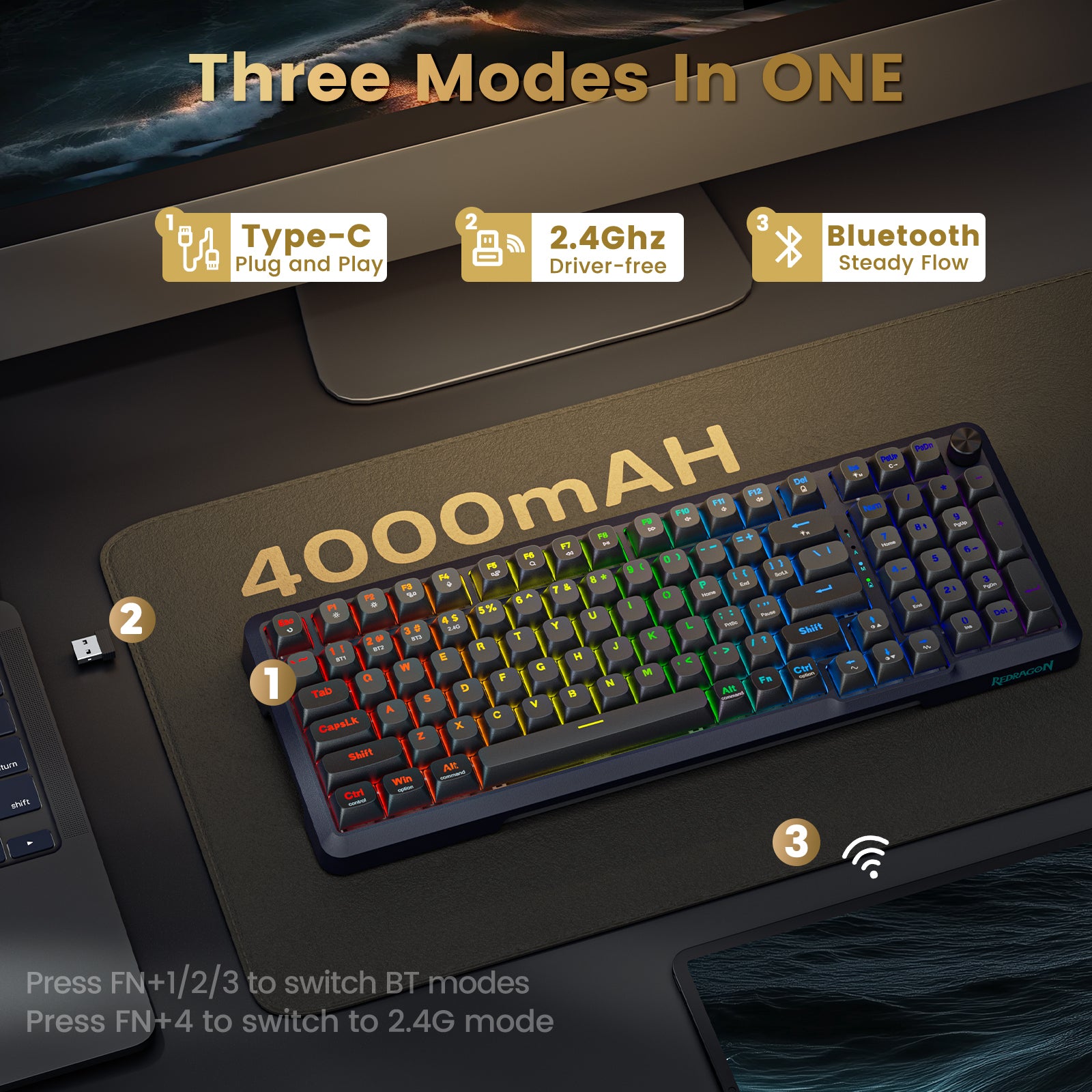 Redragon K688GB-RGB-PRO Mechanical Keyboard