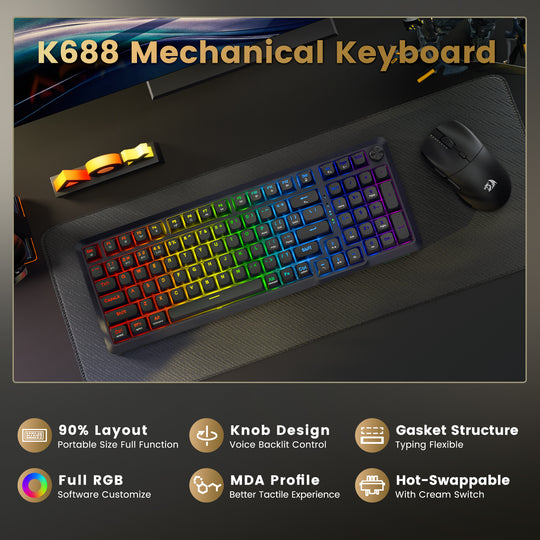 Redragon K688GB-RGB-PRO Mechanical Keyboard