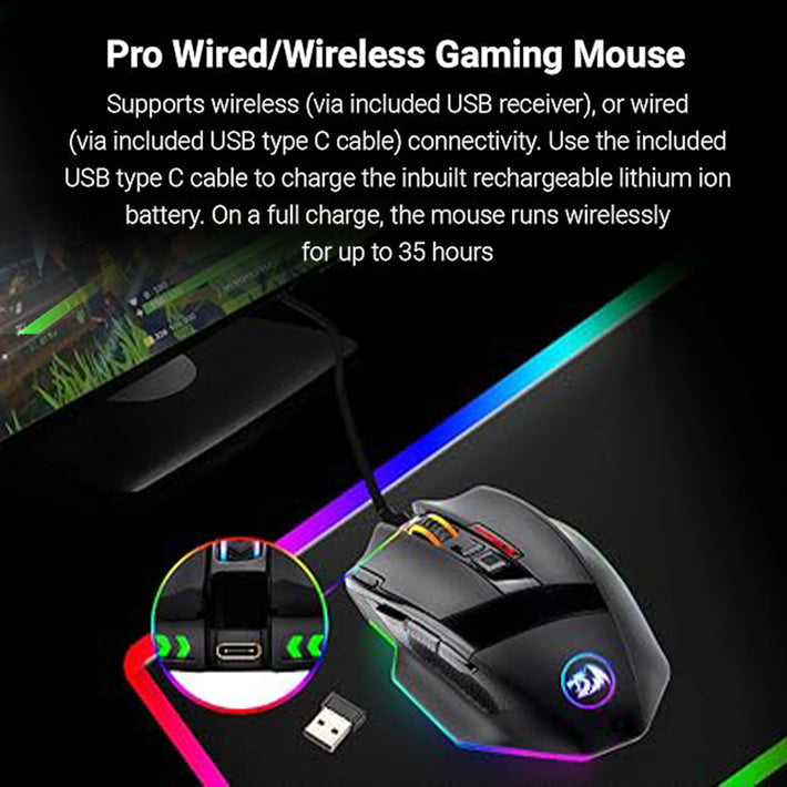 Redragon Sniper Pro M801P-RGB Dual mode Gaming Mice