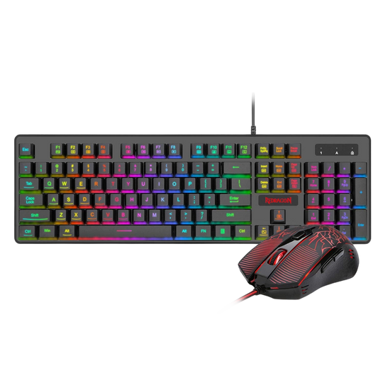 Redragon S107-BA Gaming Keyboard and Mice Combo Wired - Black