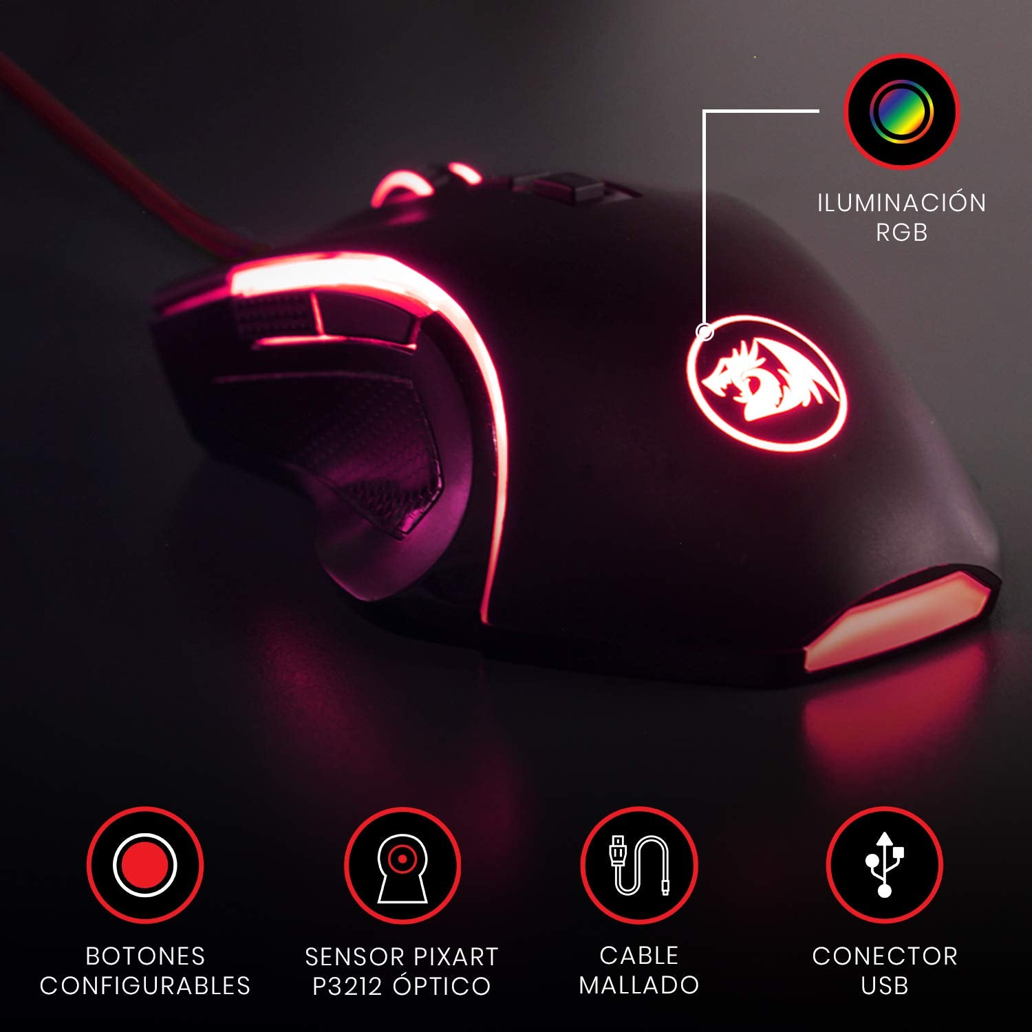Redragon M602A-RGB Wired Gaming Mice - Thumbnail 2