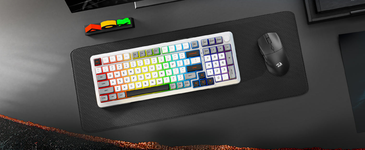 Redragon K687GG RGB Pro Freyja Grey Aluminum Gasket Mechanical Keyboard